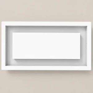 White rectangular ceiling vent cover