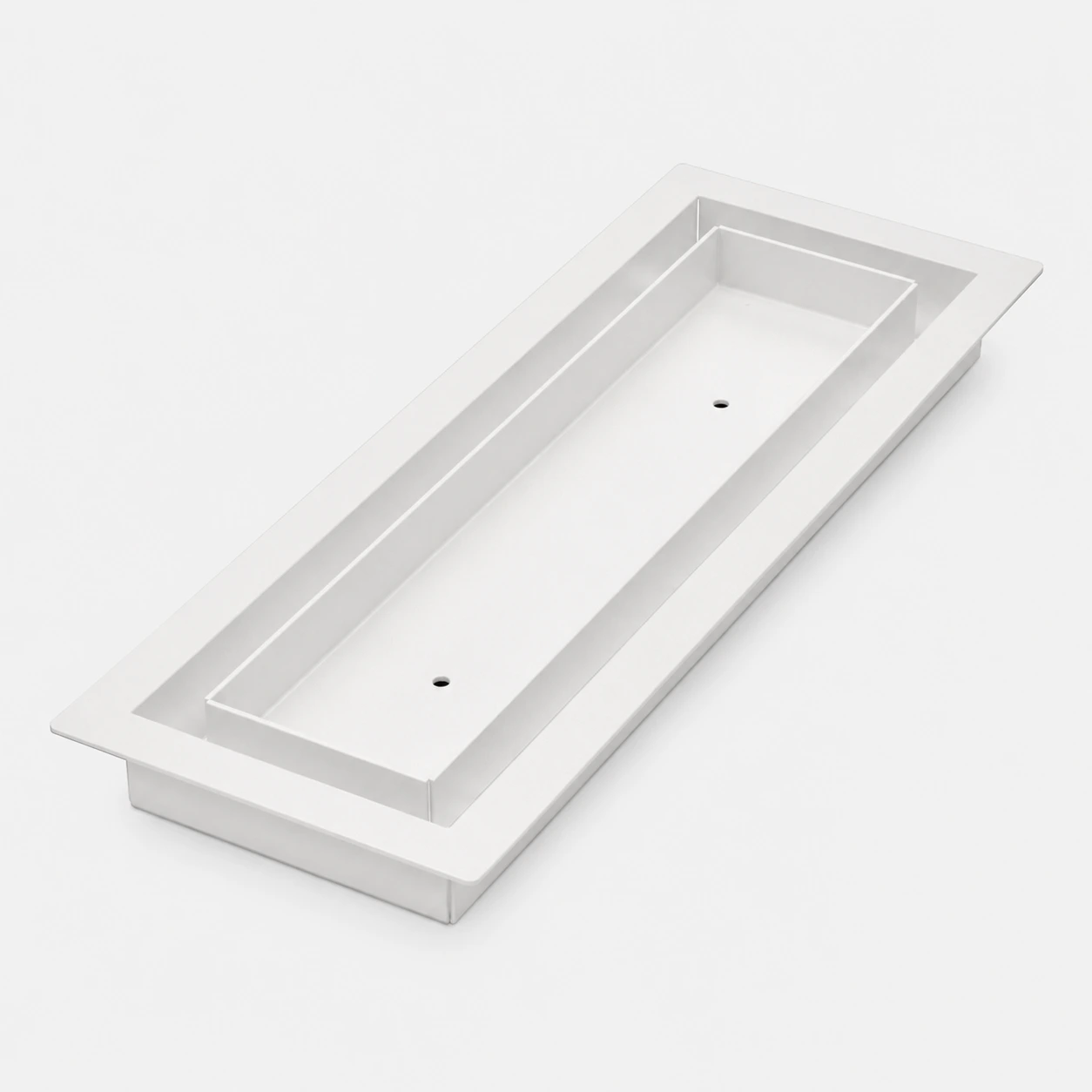 White floor matching vent cover with flooring insert tray