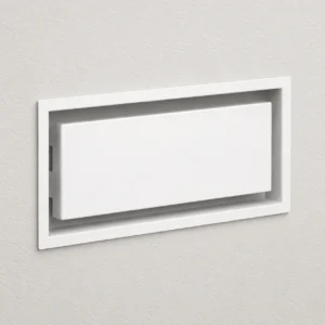 White rectangular wall vent cover